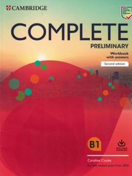 Imagem de COMPLETE PRELIMINARY WB B1 WITH ANSWERS WITH AUDIO DOWNLOAD - FOR THE REVISED EXAM FROM 2020 - 2ND ED